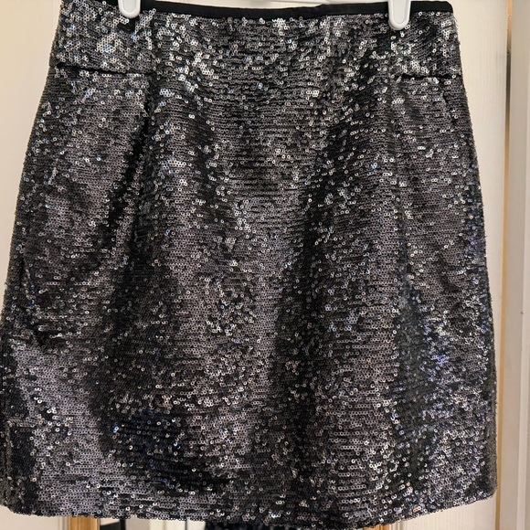 J. Crew Dresses & Skirts - J. Crew Black and Silver Sequin Mini Skirt
